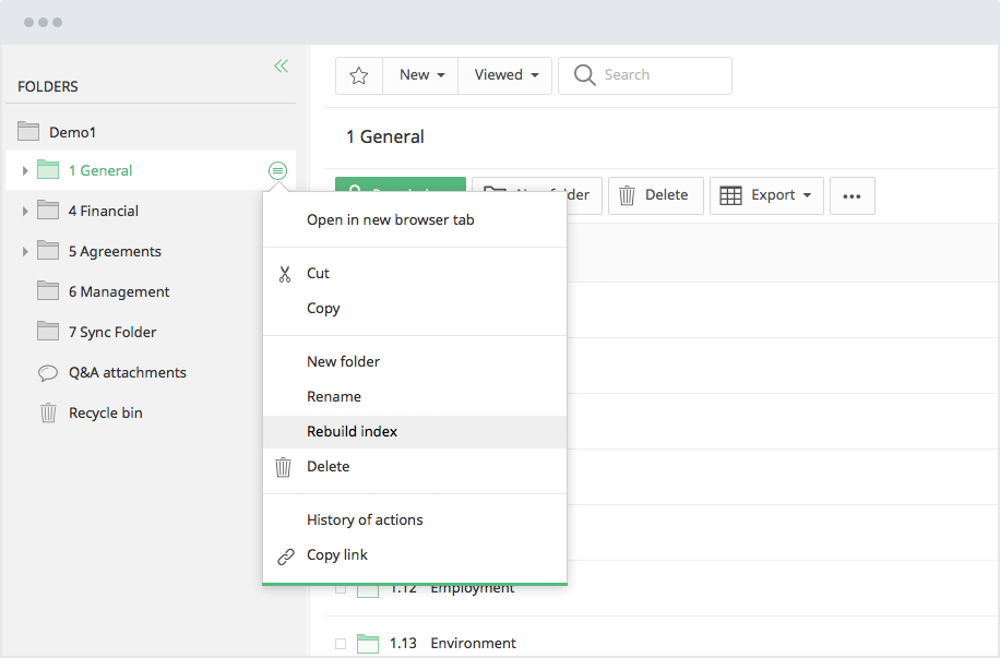docs organization in folders